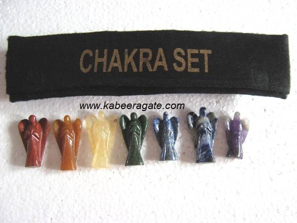 Chakra Angel Set with Valvet Purse